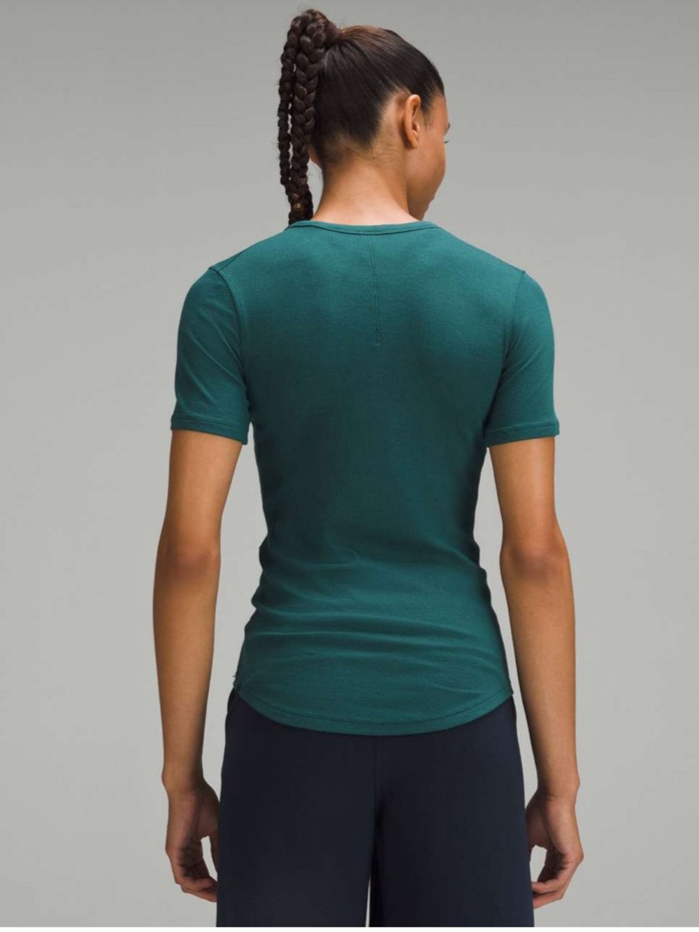 lululemon athletica Hold Tight Short Sleeve Top Storm Teal - Picture 2 of 9